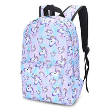 Load image into Gallery viewer, 3D Pattern Unicorn Print Backpack Zipper School Bag