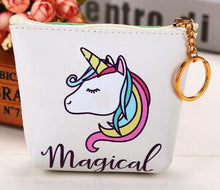 Load image into Gallery viewer, Cute Unicorn Zipper Wallets Money Bag