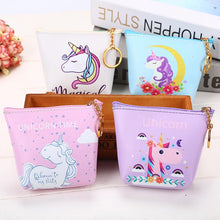 Load image into Gallery viewer, Cute Unicorn Zipper Wallets Money Bag
