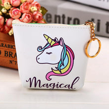 Load image into Gallery viewer, Cute Unicorn Zipper Wallets Money Bag