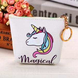 Cute Unicorn Zipper Wallets Money Bag